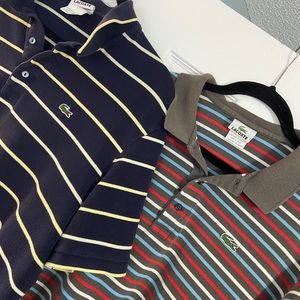 Lacoste XL Striped Polo Shirt Bundle GUC 🐊